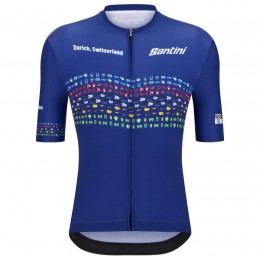 Bekleidung Herren Zurich 2024 Santini UCI Masters Weltmeister trikot-Blau