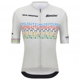 Bekleidung Herren Zurich 2024 Santini UCI Masters Weltmeister trikot-Grau