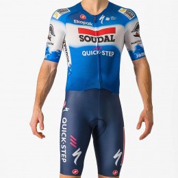Bekleidung Herren Castelli Soudal Quick-Step 2024 Sanremo BTW Speed Suit einteiler