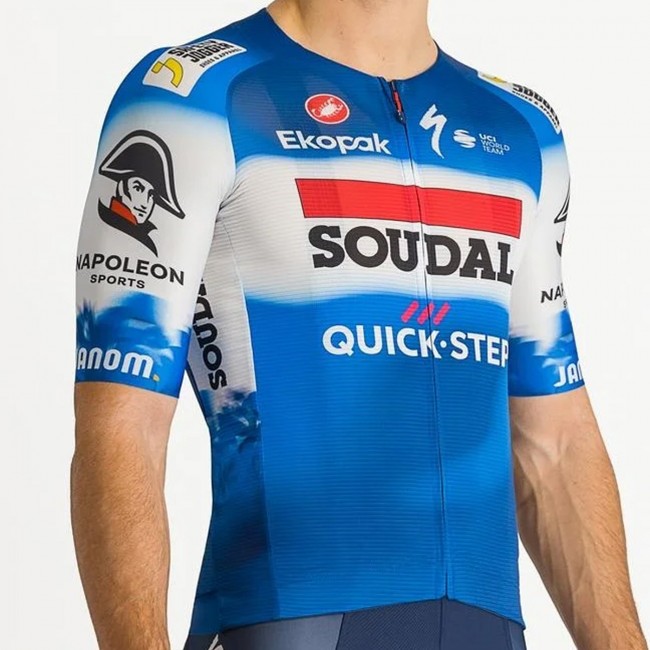 Bekleidung Herren Castelli Soudal Quick-Step 2024 Aero Race 7.0 trikot Bekleidung Herren Castelli Soudal Quick-Step 2024 Aero Race 7.0 trikot