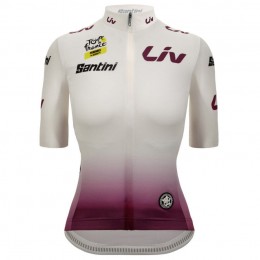 Bekleidung Damen Weiße frau trikot Tour de France 2025 Fan Line