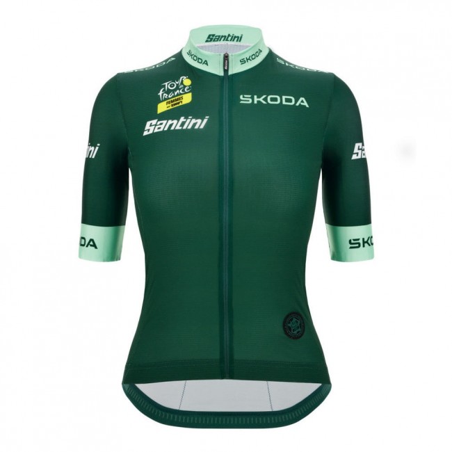 Bekleidung Damen Grüne frau trikot Tour de France 2025 Fan Line Bekleidung Damen Grüne frau trikot Tour de France 2025 Fan Line