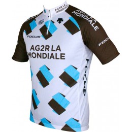AG2R LA MONDIALE 2015 Kurzarmtrikot(kurzer Reißverschluss)