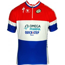 OMEGA PHARMA-QUICKSTEP Holländischer Meister 2013-Kurzarmtrikot mit kurzem Reißverschluss