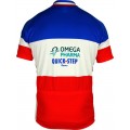 OMEGA PHARMA-QUICKSTEP Französischer Zeitfahrmeister 2012/13-Kurzarmtrikot mit langem Reißverschluss