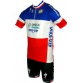 OMEGA PHARMA-QUICKSTEP Französischer Zeitfahrmeister 2013-Kurzarmtrikot mit kurzem Reißverschluss