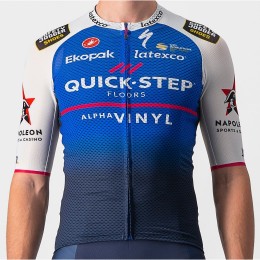 Quick Step-Alpha Vinyl 2022 CLIMBER'S 3.1 Radtrikot kurzarm(langer RV)