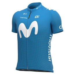 MOVISTAR 2021 Radtrikot kurzarm(langer RV)-ALE