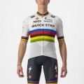 Quick Step-Alpha Vinyl Straßenrad Weltmeister Regenbogentrikot 2022 Competizione Radtrikot kurzarm