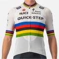 Quick Step-Alpha Vinyl Straßenrad Weltmeister Regenbogentrikot 2022 Competizione Radtrikot kurzarm