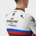 Quick Step-Alpha Vinyl Straßenrad Weltmeister Regenbogentrikot 2022 Competizione Radtrikot kurzarm