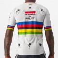 Soudal Quick-Step Straßenrad Weltmeister Regenbogentrikot 2023 Competizione Radtrikot kurzarm