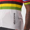 Soudal Quick-Step Straßenrad Weltmeister Regenbogentrikot 2023 Competizione Radtrikot kurzarm