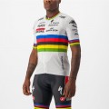 Soudal Quick-Step Straßenrad Weltmeister Regenbogentrikot 2023 Competizione Radtrikot kurzarm