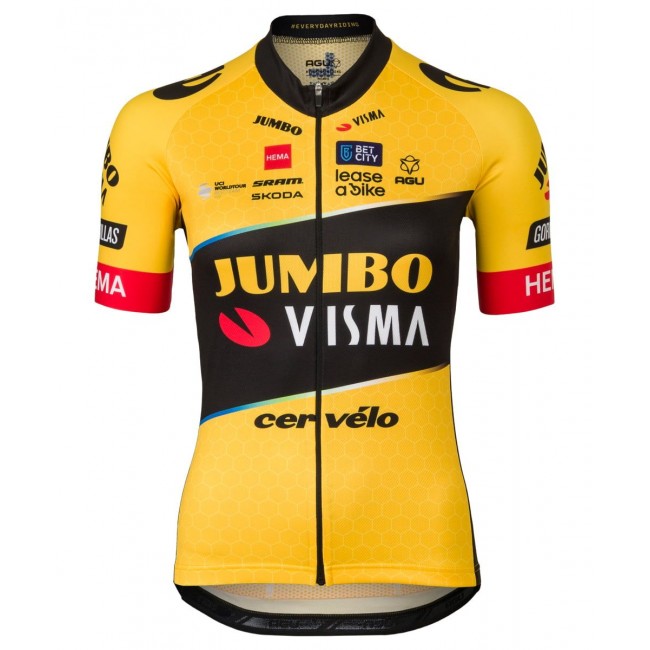 TEAM JUMBO-VISMA 2023 Radtrikot Damen kurzarm TEAM JUMBO-VISMA 2023 Radtrikot Damen kurzarm