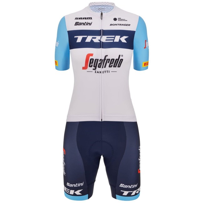 TREK-SEGAFREDO Damen Team 2023 Radsport Set(Radtrikot langer RV+Radhose) TREK-SEGAFREDO Damen Team 2023 Radsport Set(Radtrikot langer RV+Radhose)